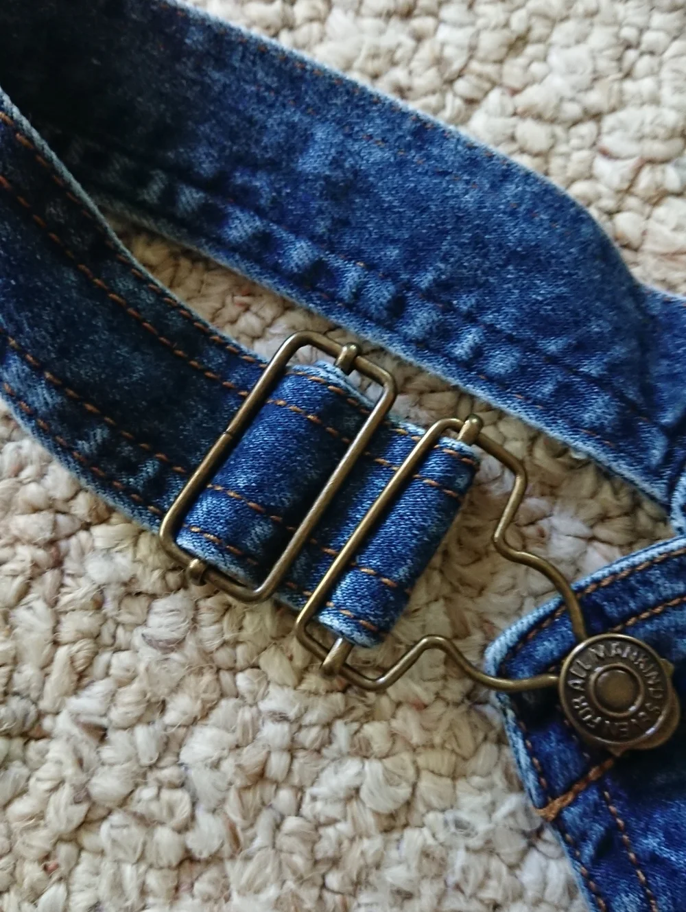 7 For All Mankind Toddler Girls Dark Wash Denim Overalls Size 4T